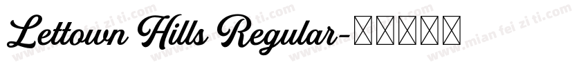 Lettown Hills Regular字体转换